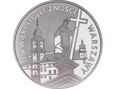 20 zł – IV wieki stołeczności Warszawy (1596-1996)