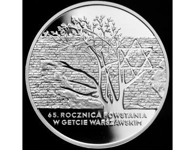 20 zł – 65. rocznica powstania w getcie warszawskim