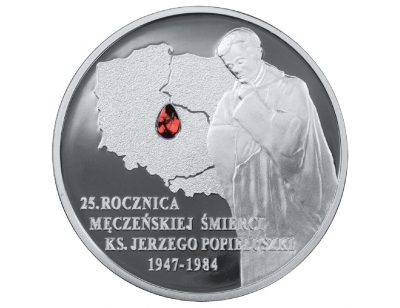 10 zł – 25. rocznica męczeńskiej śmierci księdza Jerzego Popiełuszki