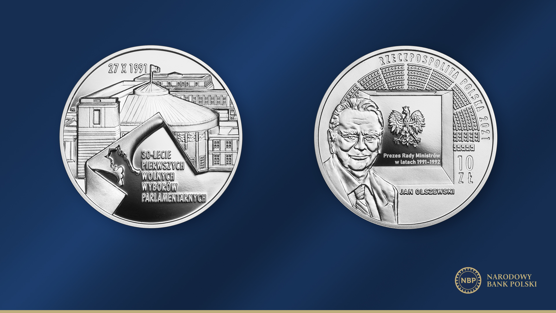 srebrna moneta 10 zł - 30-lecie pierwszych wolnych wyborów parlamentarnych